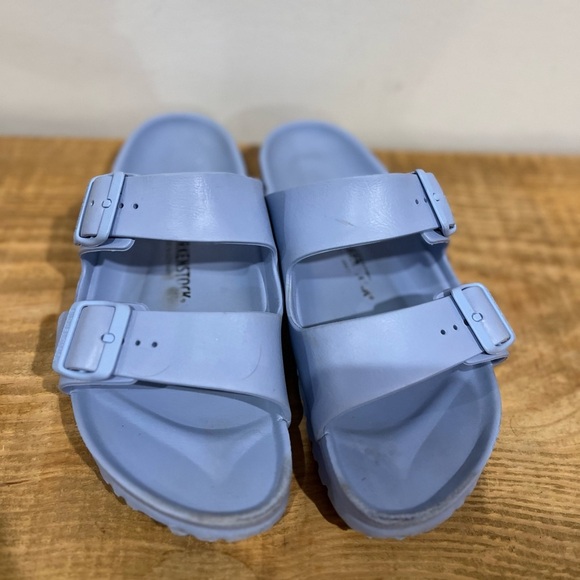 Birkenstock women’s Arizona essentials light blue nylon sandals size 9 - Picture 3 of 8